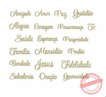 Matriz De Bordado Palavras Motivacionais para bordar.