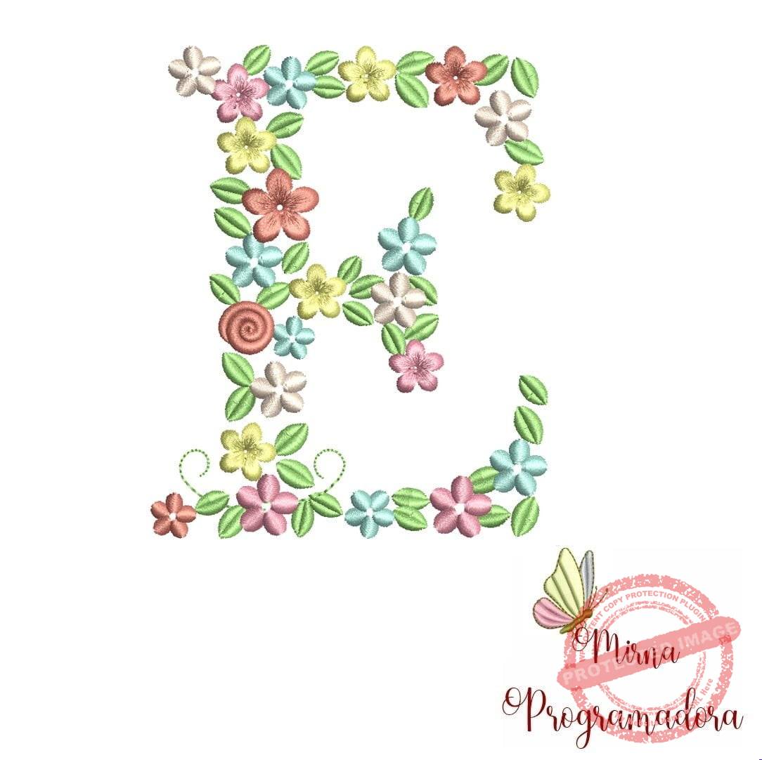 matriz-de-bordado-letra-E-1.jpg Matriz de Bordado Floral Letra E - Imagem 1