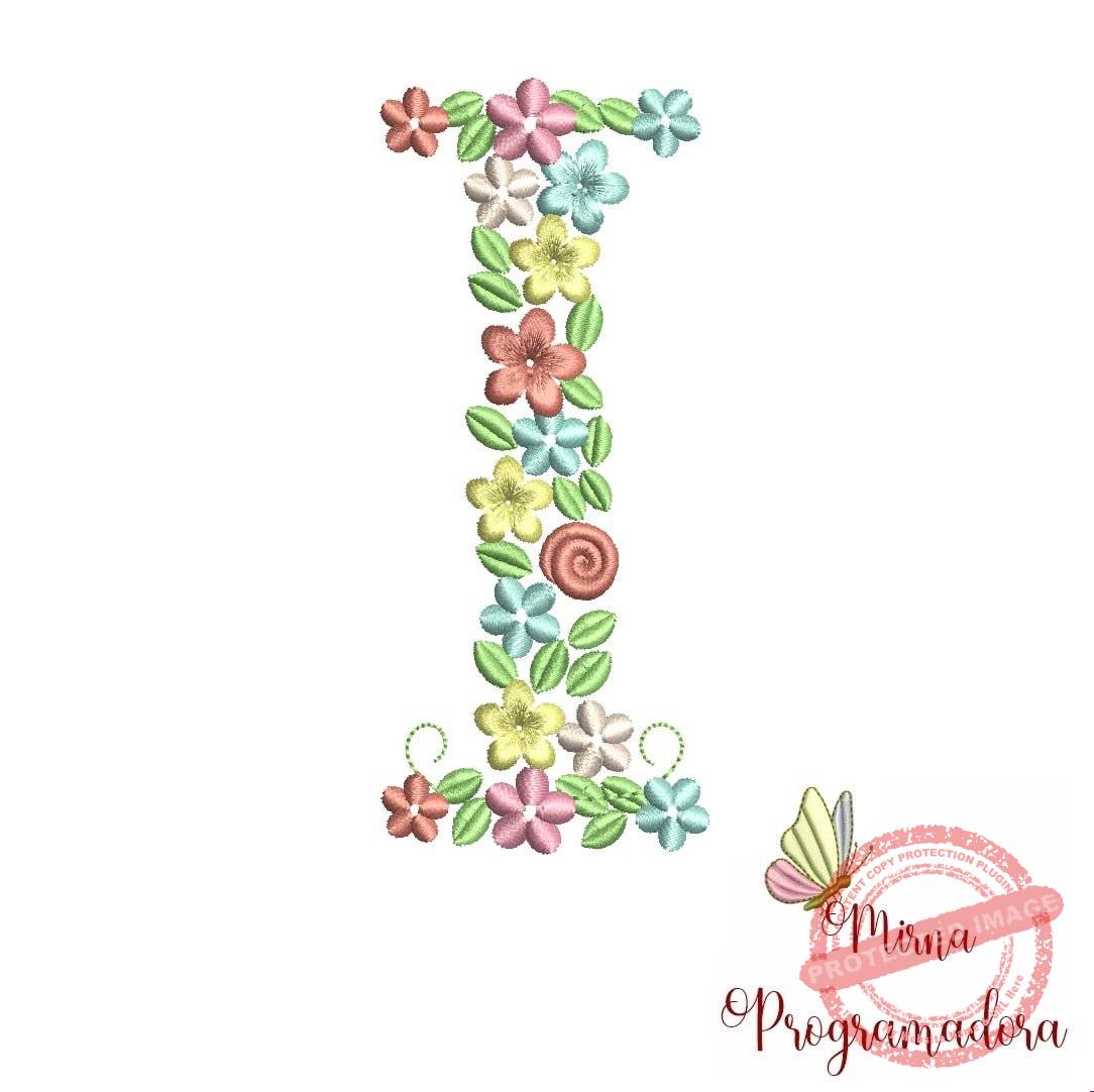 matriz-de-bordado-letra-I-1.jpg Matriz de Bordado Floral Letra I - Imagem 1