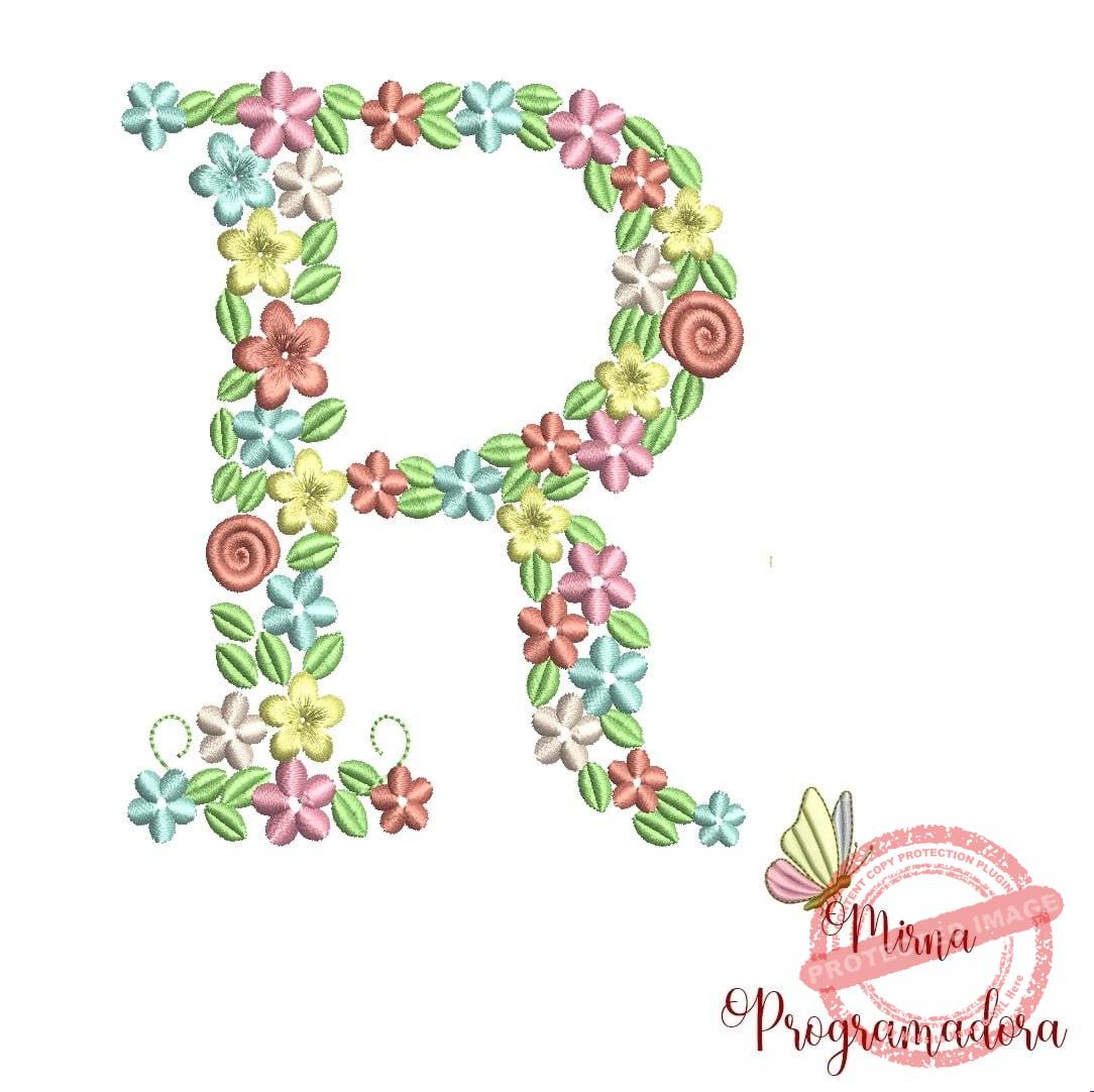 matriz-de-bordado-letra-R-1.jpg Matriz de Bordado Floral Letra R - Imagem 1