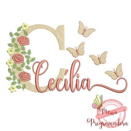 Matriz de bordado Cecília