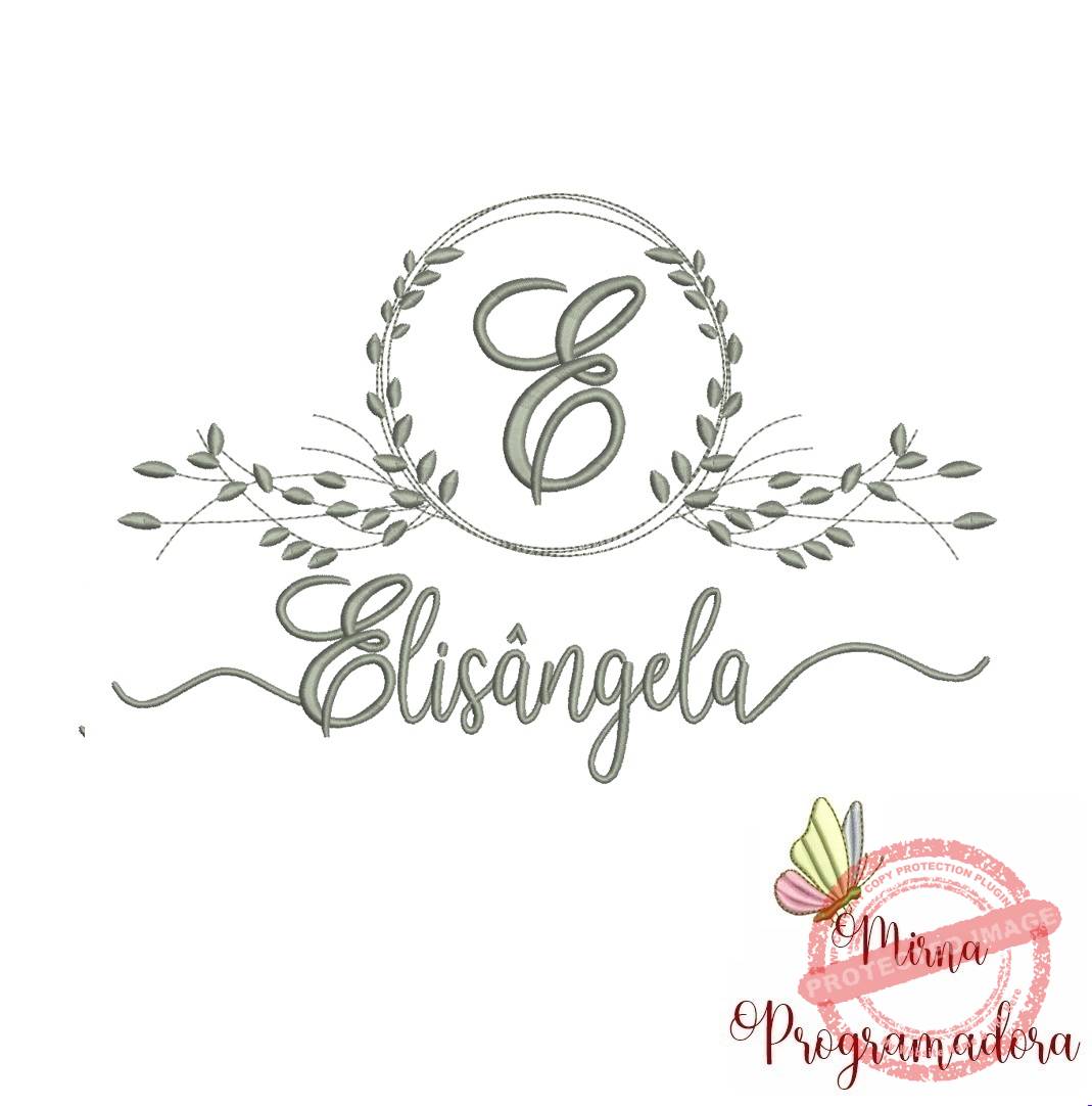 matriz de bordado elisangela Matriz de Bordado Moldura Folha Elisângela - Imagem 1