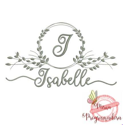 Matriz de Bordado Moldura Folha Isabelle