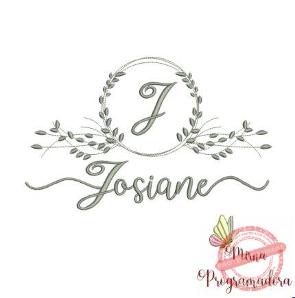 Matriz de Bordado Moldura Folha Josiane