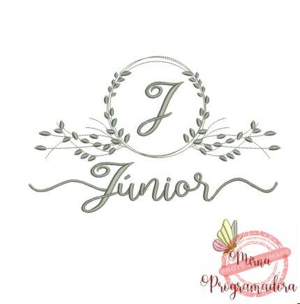 Matriz de Bordado Moldura Folha Júnior