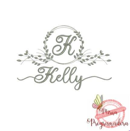 Matriz de Bordado Moldura Folha Kelly