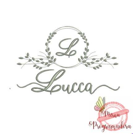 Matriz de Bordado Moldura Folha Lucca