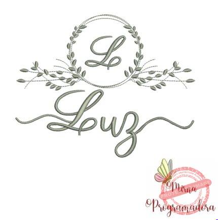 Matriz de Bordado Moldura Folha Luz