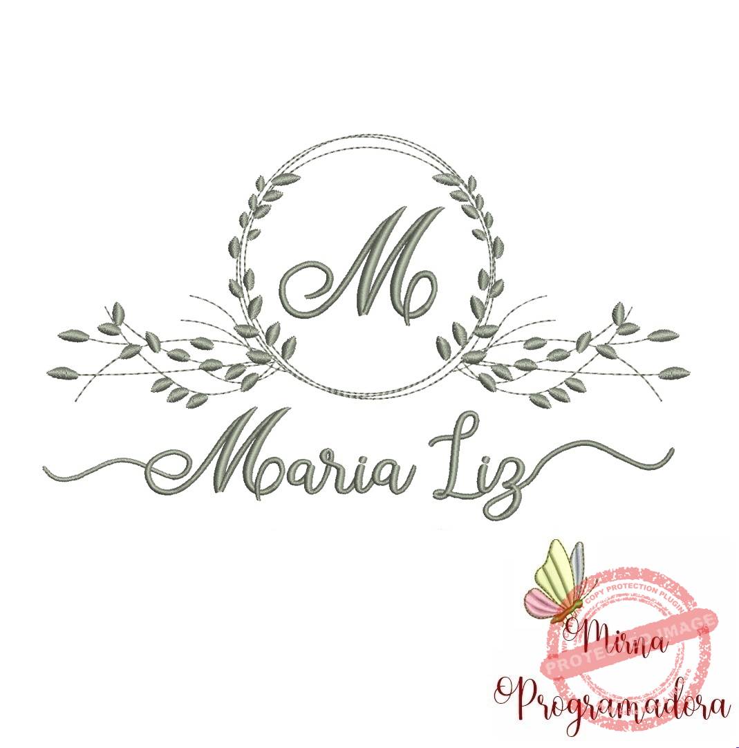matriz de bordado maria liz Matriz de Bordado Moldura Folha Maria Liz - Imagem 1