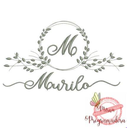 Matriz de Bordado Moldura Folha Murilo