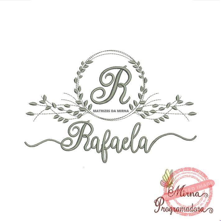 matriz de bordado rafaela Matriz de Bordado Moldura Folha Rafaela - Imagem 1