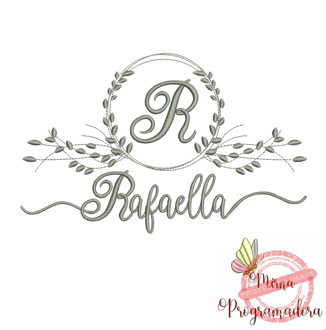 matriz de bordado rafaella Matriz de Bordado Moldura Folha Rafaella - Imagem 1