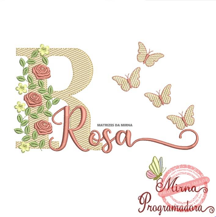 matriz de bordado rosa Matriz de bordado Rosa - Imagem 1