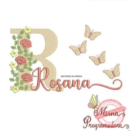 Matriz de bordado Rosana