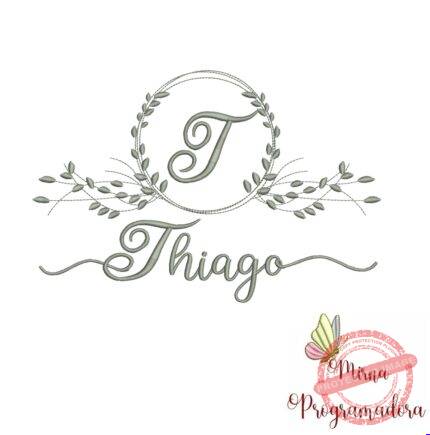 Matriz de Bordado Moldura Folha Thiago
