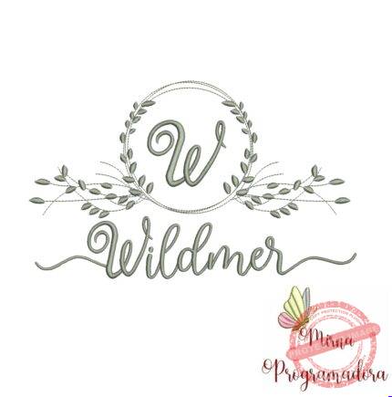 Matriz de Bordado Moldura Folha Wildmer