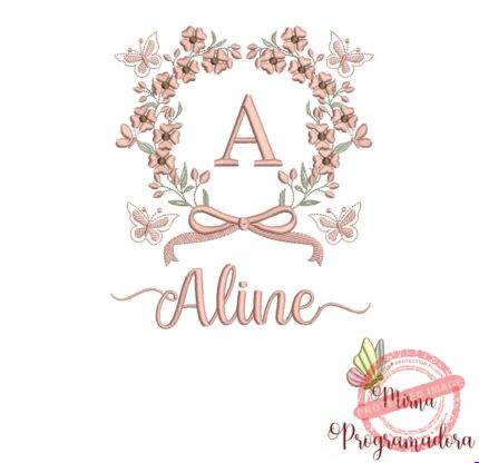Matriz de Bordado Nome Aline