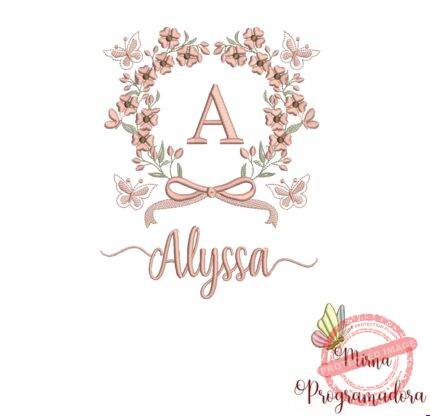 Matriz de Bordado Nome Alyssa