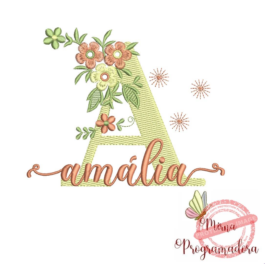 matriz de bordado amalia Matriz de Bordado - Nome Amália - Imagem 1