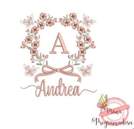 Matriz de Bordado Nome Andrea