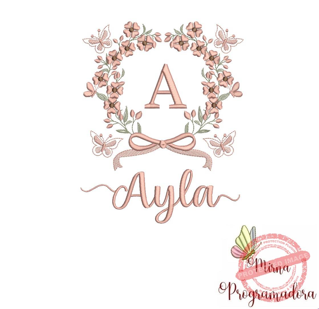 matriz de bordado ayla Matriz de Bordado Nome Ayla - Imagem 1