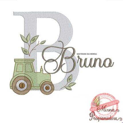 Matriz de Bordado Nome Bruno