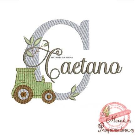 Matriz de Bordado Nome Caetano