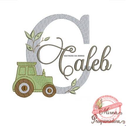 Matriz de Bordado Nome Caleb
