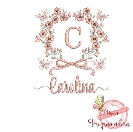 Matriz de Bordado Nome Carolina
