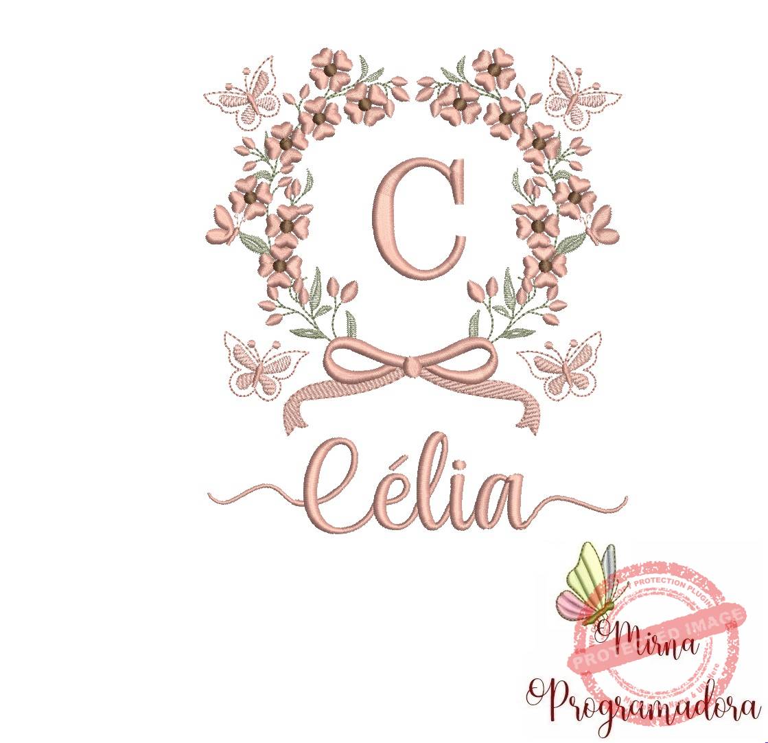 matriz de bordado celia Matriz de Bordado Nome Célia - Imagem 1
