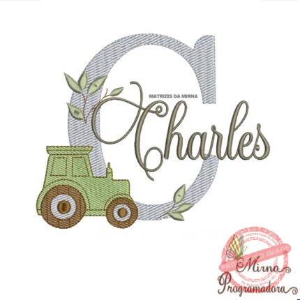Matriz de Bordado Nome Charles