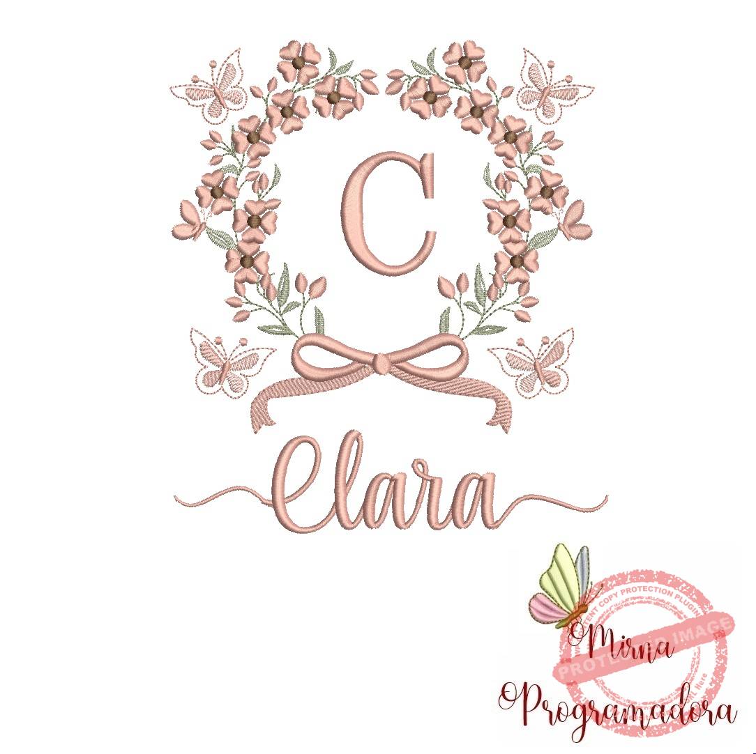 matriz de bordado clara Matriz de Bordado Nome Clara - Imagem 1