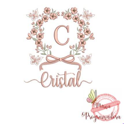 Matriz de Bordado Nome Cristal