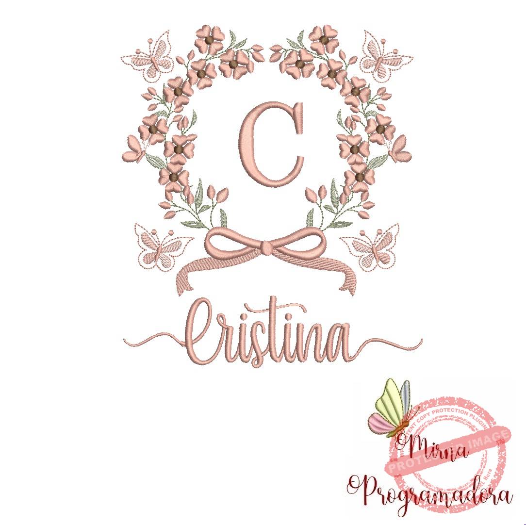 matriz de bordado cristina Matriz de Bordado Nome Cristina - Imagem 1
