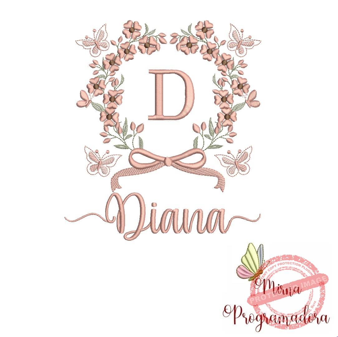 matriz de bordado diana Matriz de Bordado Nome Diana - Imagem 1