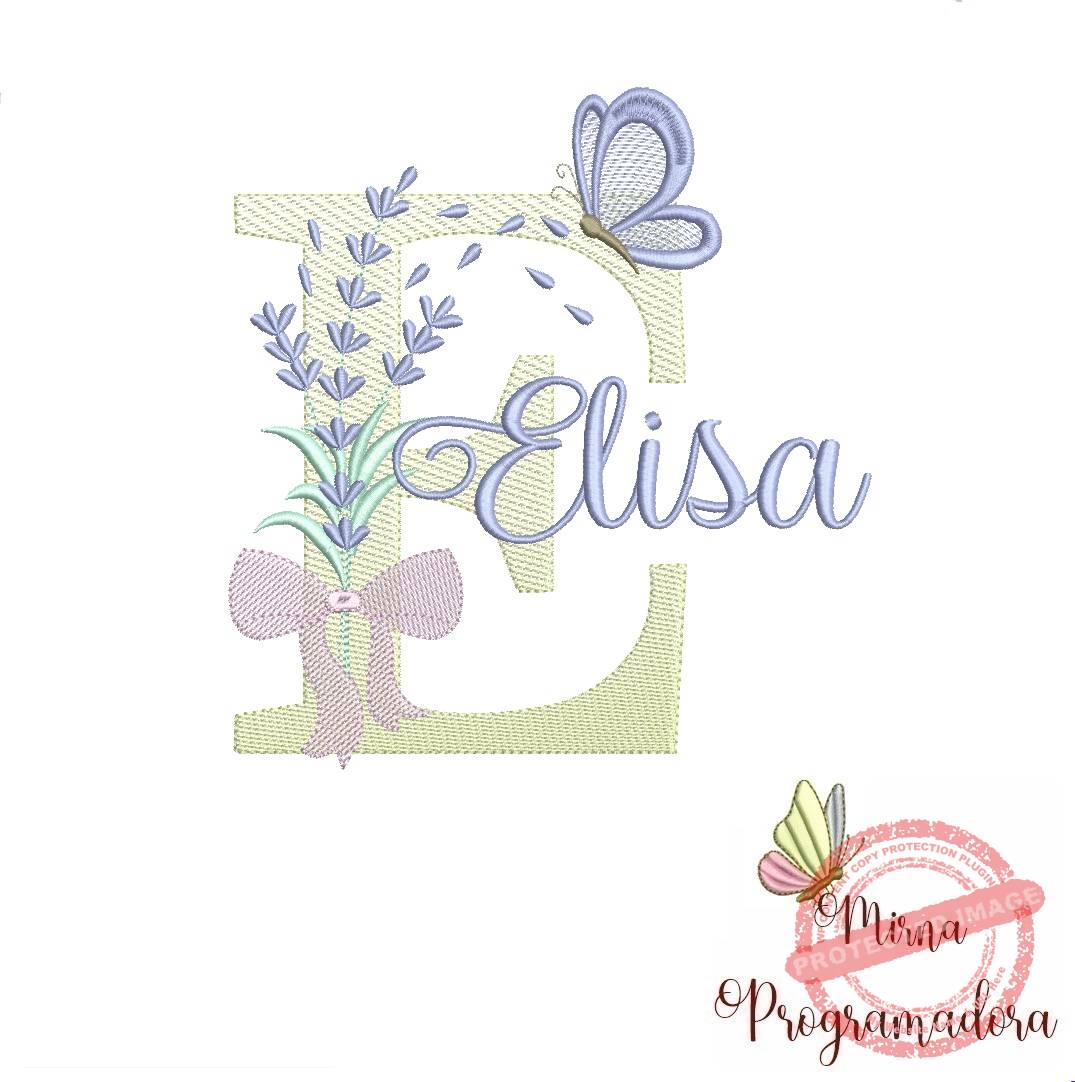 matriz de bordado elisa Matriz de Bordado - Nome Elisa - Imagem 1