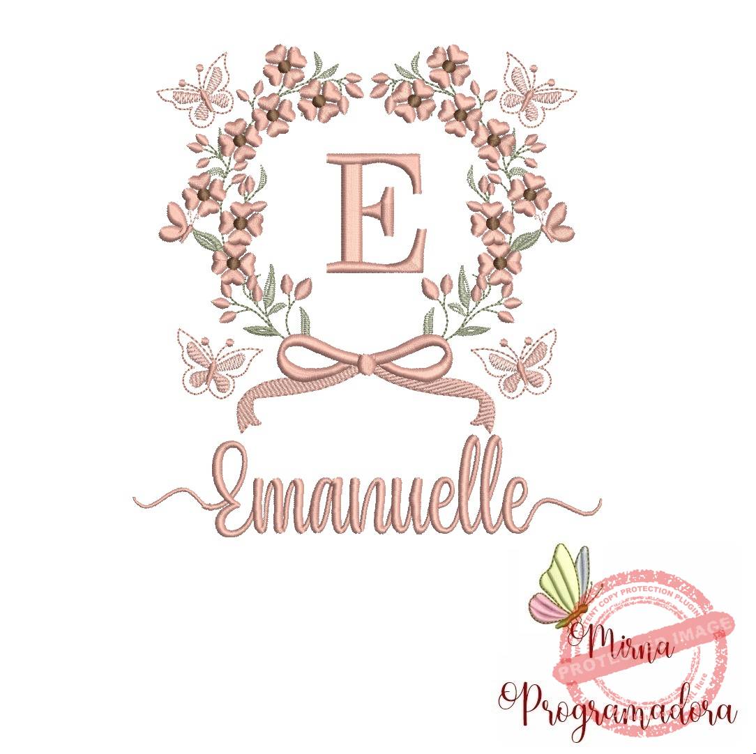 matriz de bordado emanuelle Matriz de Bordado Nome Emanuelle - Imagem 1