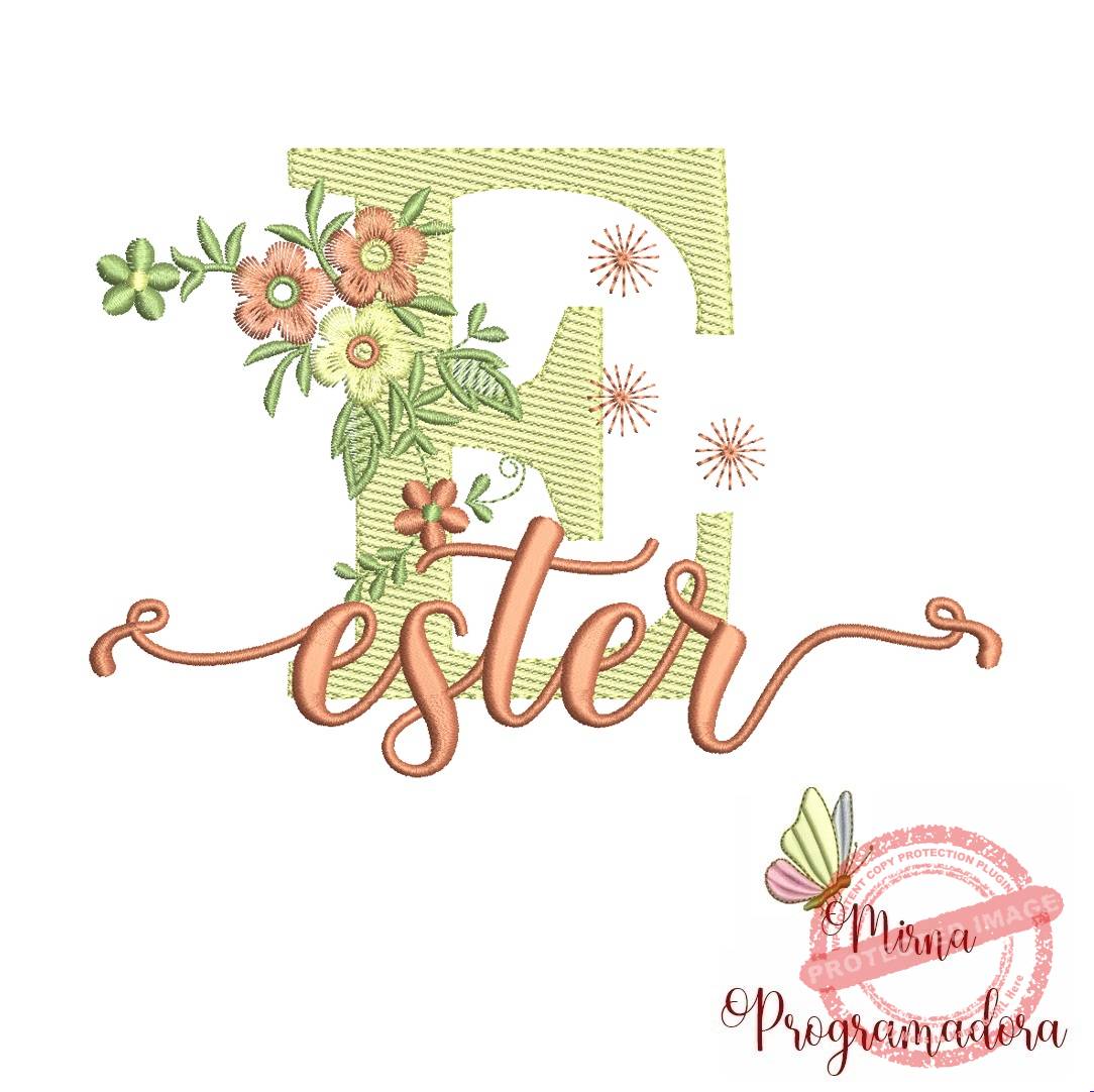 matriz de bordado ester Matriz de Bordado - Nome Ester - Imagem 1