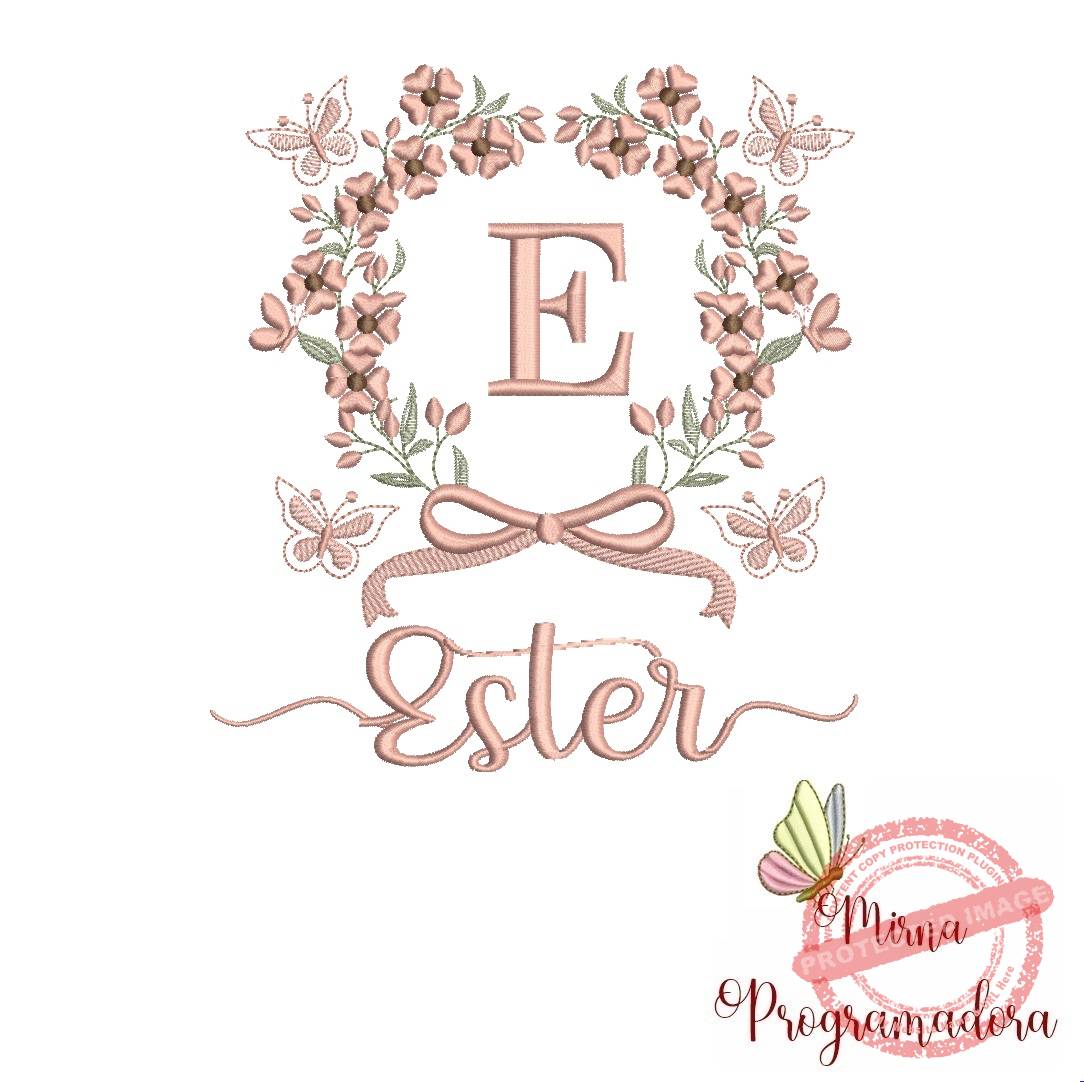 matriz de bordado ester Matriz de Bordado Nome Ester - Imagem 1