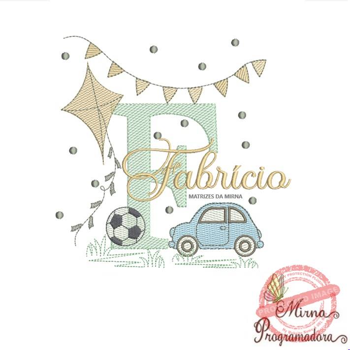 matriz de bordado fabricio Matriz de Bordado Nome Fabrício - Imagem 1