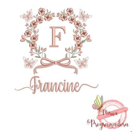 Matriz de Bordado Nome Francine