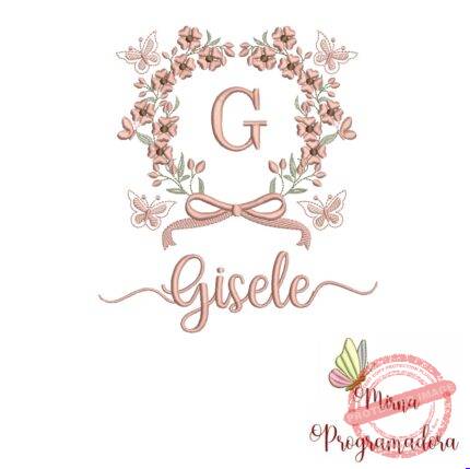 Matriz de Bordado Nome Gisele
