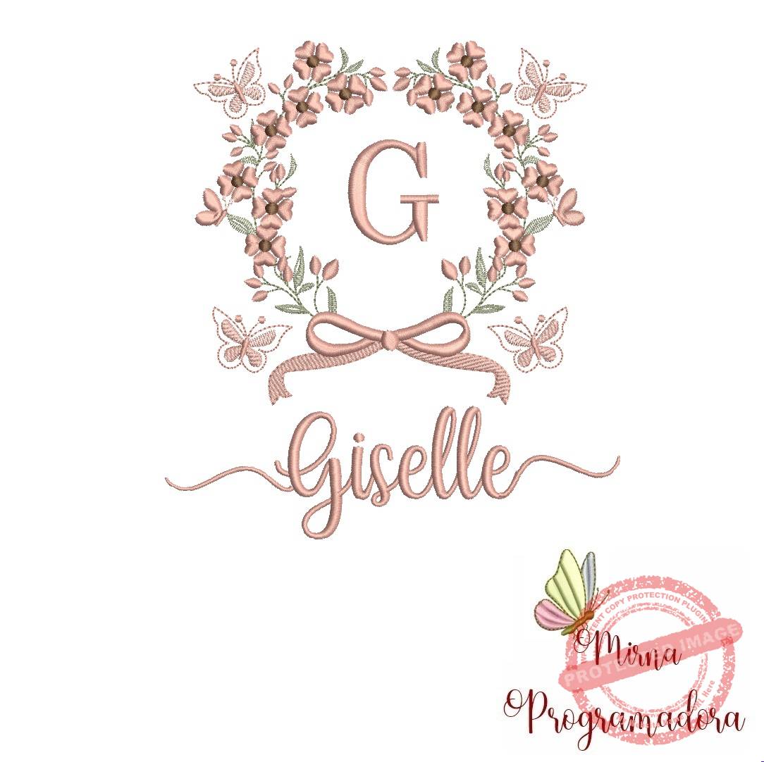 matriz de bordado giselle Matriz de Bordado Nome Giselle - Imagem 1