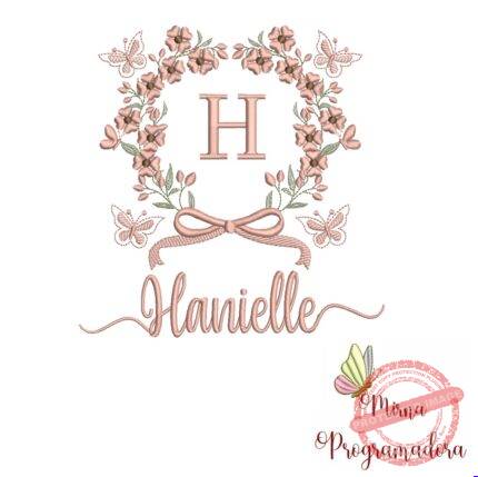 Matriz de Bordado Nome Hanielle