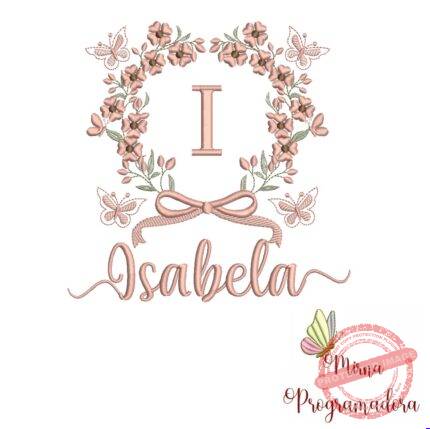 Matriz de Bordado Nome Isabela