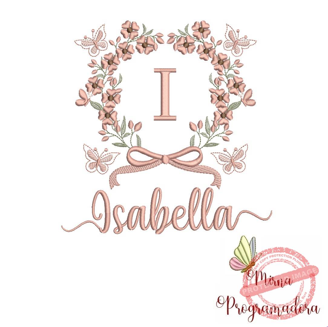 matriz de bordado isabella Matriz de Bordado Nome Isabella - Imagem 1