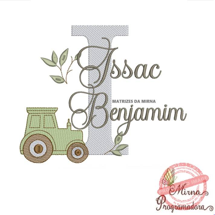 matriz de bordado issac benjamim Matriz de Bordado Nome Issac Benjamim - Imagem 1