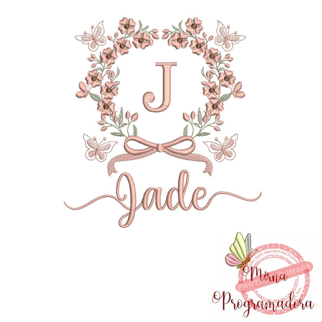 matriz de bordado jade Matriz de Bordado Nome Jade - Imagem 1