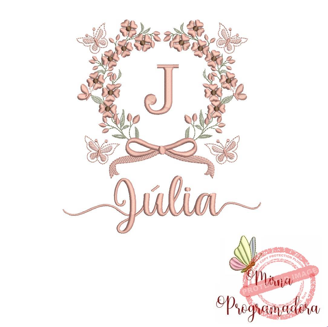matriz de bordado julia Matriz de Bordado Nome Júlia - Imagem 1