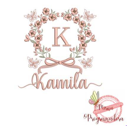 Matriz de Bordado Nome Kamila
